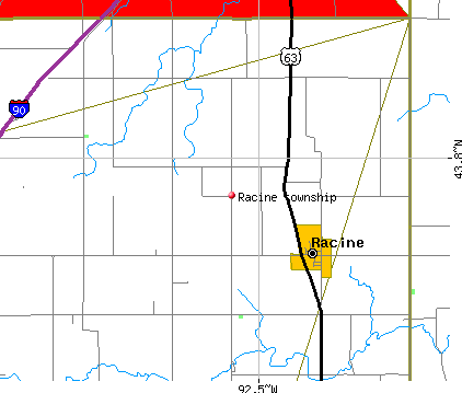 Racine township, MN map