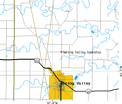 Spring Valley township, MN map