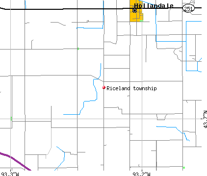 Riceland township, MN map