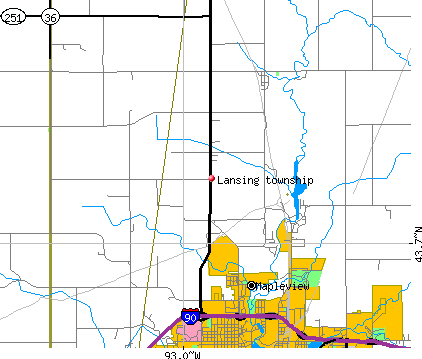 Lansing township, MN map