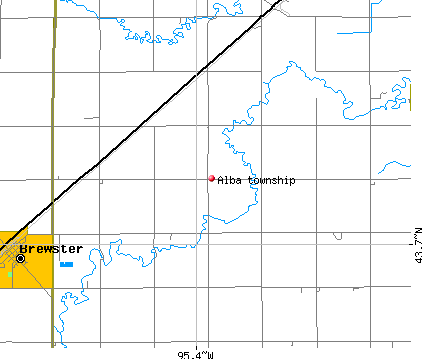 Alba township, MN map