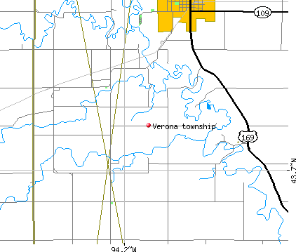 Verona township, MN map