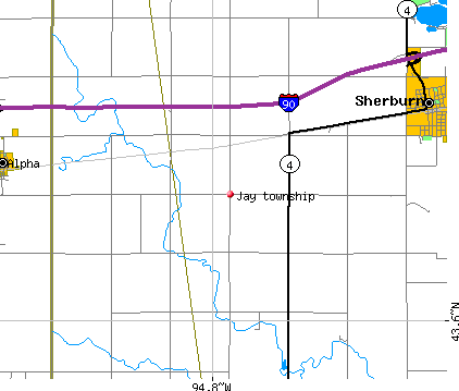 Jay township, MN map