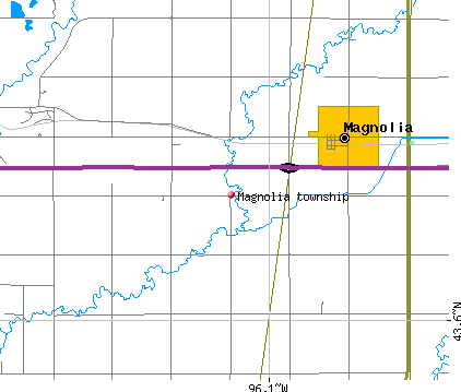 Magnolia township, MN map