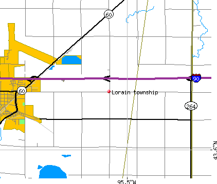Lorain township, MN map
