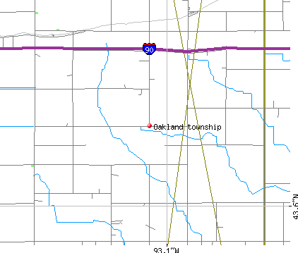 Oakland township, MN map