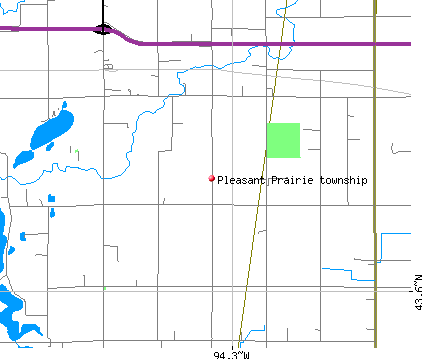 Pleasant Prairie township, MN map
