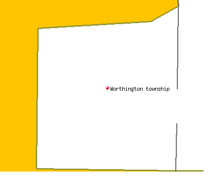 Worthington township, MN map