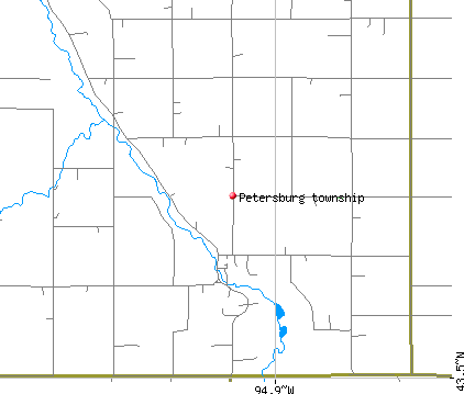 Petersburg township, MN map