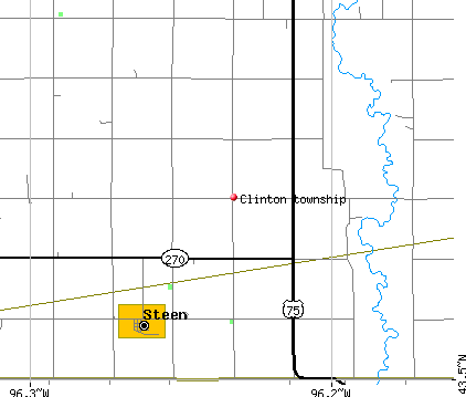 Clinton township, MN map
