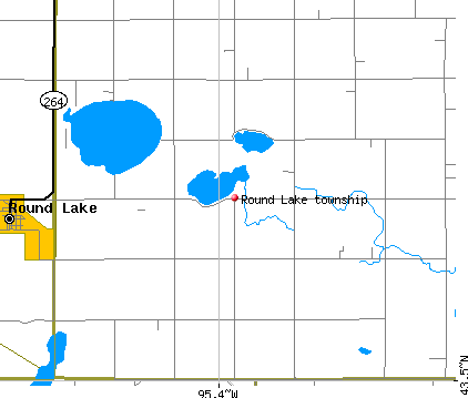 Round Lake township, MN map