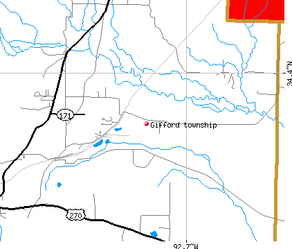 Gifford township, AR map