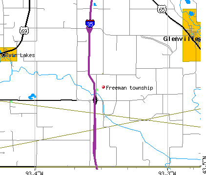 Freeman township, MN map