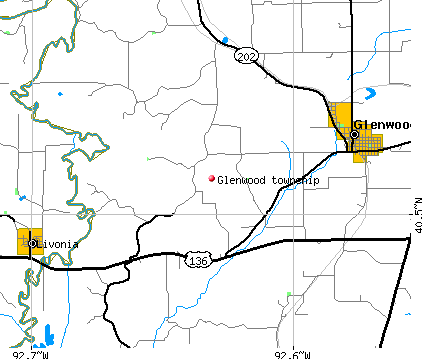 Glenwood township, MO map