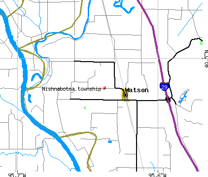 Nishnabotna township, MO map