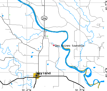 Des Moines township, MO map