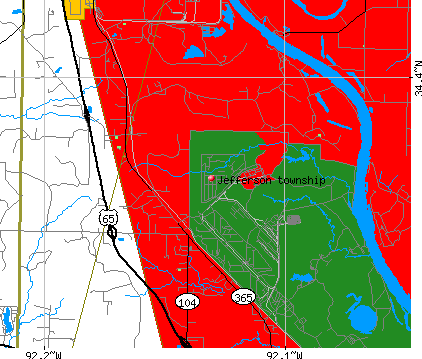 Jefferson township, AR map