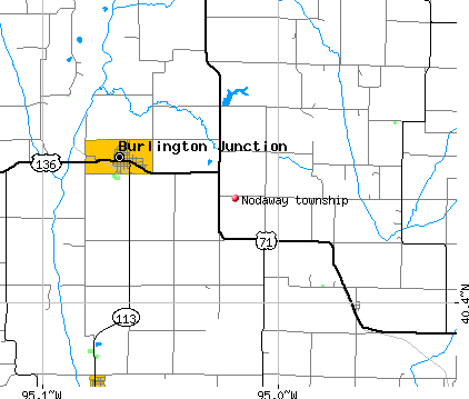 Nodaway township, MO map