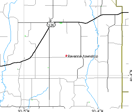 Ravanna township, MO map