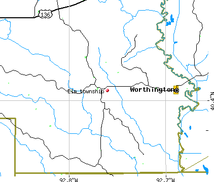 Elm township, MO map
