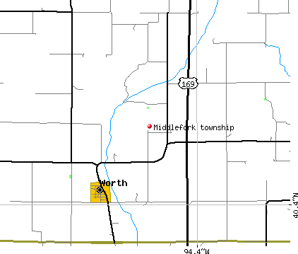 Middlefork township, MO map