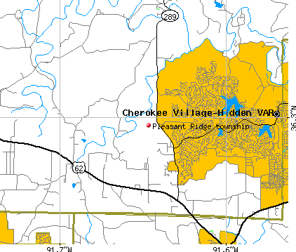 Pleasant Ridge township, AR map
