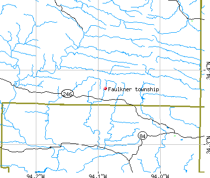 Faulkner township, AR map