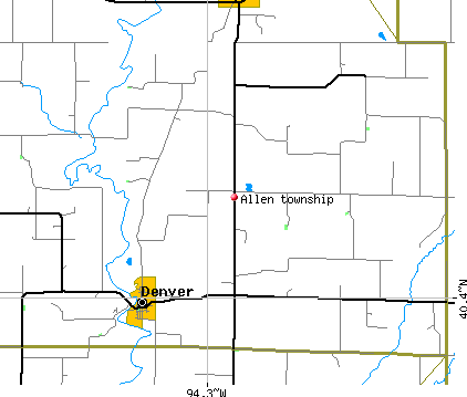 Allen township, MO map