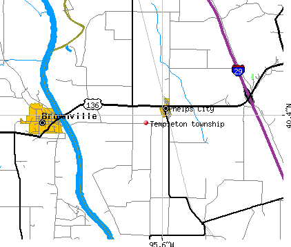 Templeton township, MO map