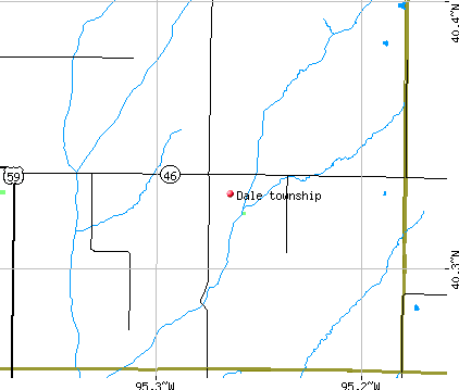 Dale township, MO map