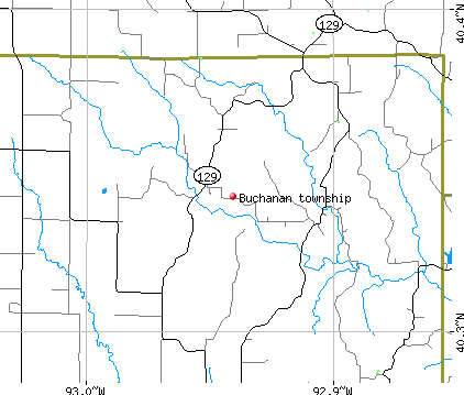 Buchanan township, MO map