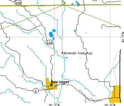 Nineveh township, MO map