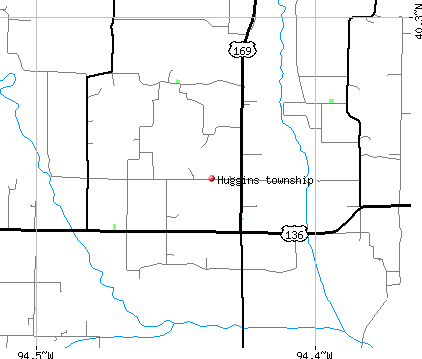 Huggins township, MO map