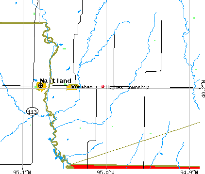 Hughes township, MO map