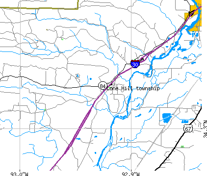 Lone Hill township, AR map