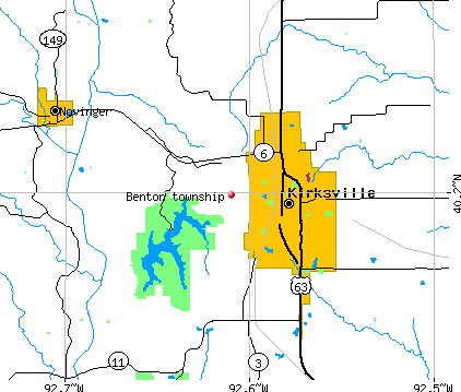 Benton township, MO map