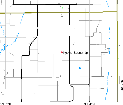 Myers township, MO map