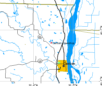 Canton township, MO map