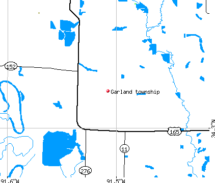 Garland township, AR map