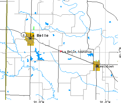 La Belle township, MO map