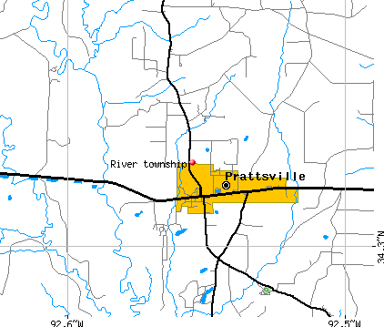 River township, AR map
