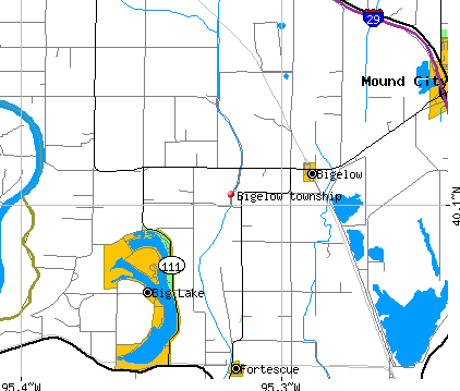 Bigelow township, MO map