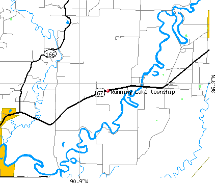 Running Lake township, AR map
