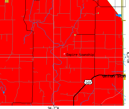 Empire township, MO map
