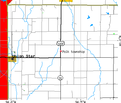 Polk township, MO map