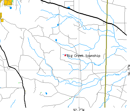 Big Creek township, AR map