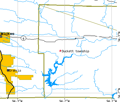 Duckett township, AR map