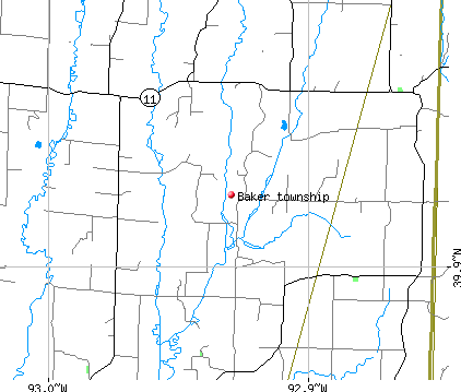Baker township, MO map