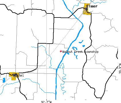 Walnut Creek township, MO map