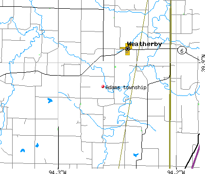 Adams township, MO map